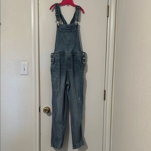 NWOT Distressed Denim Overalls
